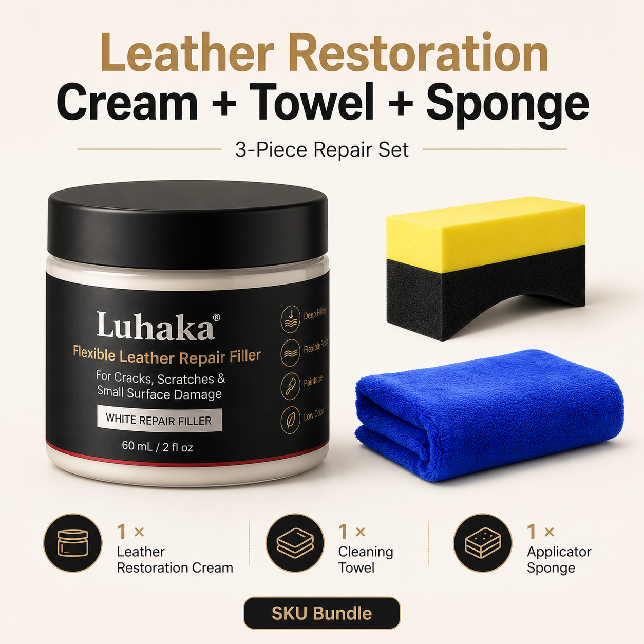 Luhaka® Leather Scratch & Damage Repair Filler