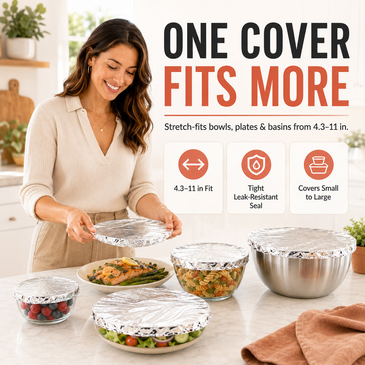 🔥Last Day 49% OFF🔥Universal Stretchable Aluminum Food Covers🍽️
