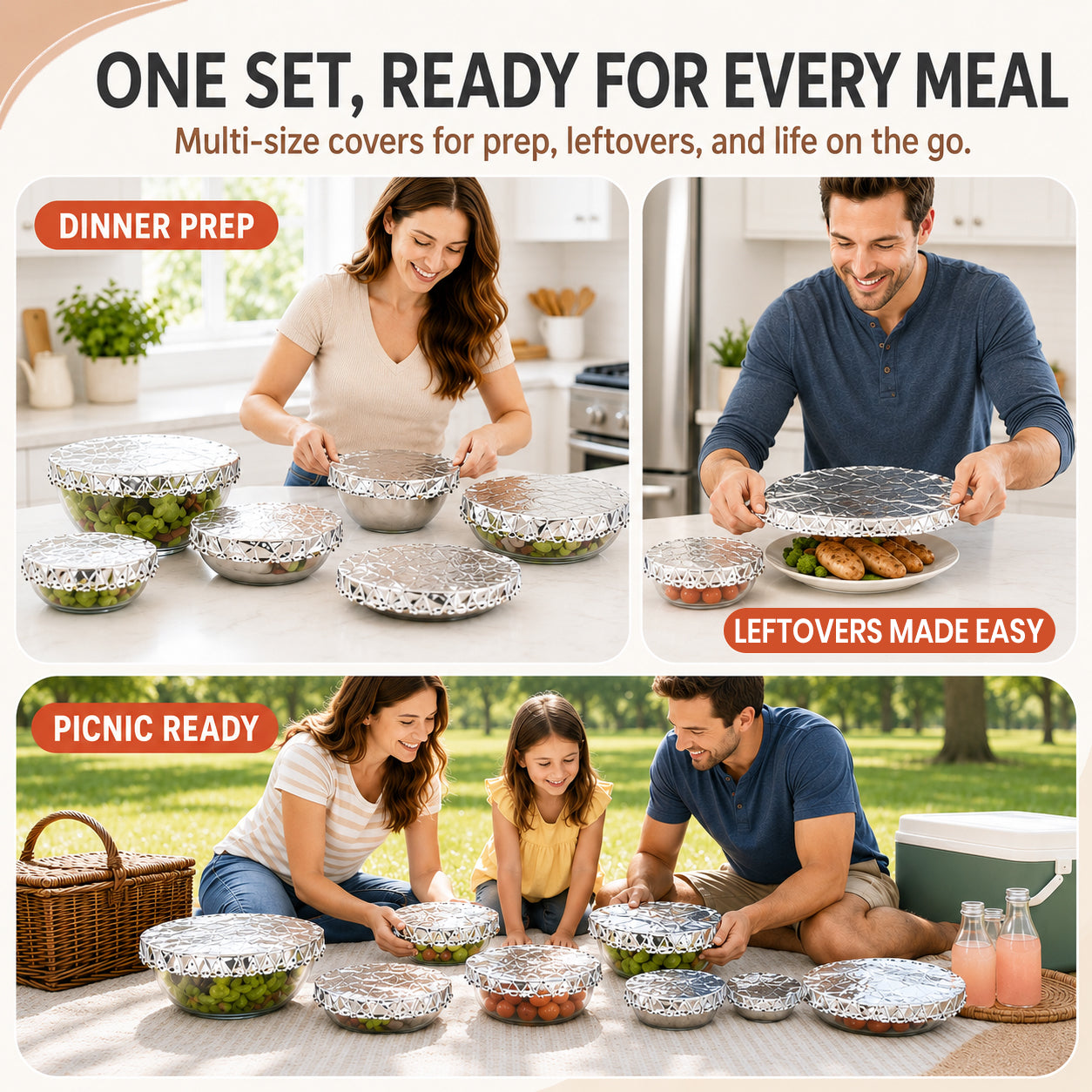 🔥Last Day 49% OFF🔥Universal Stretchable Aluminum Food Covers🍽️