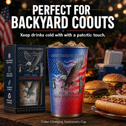 🦅Limited Edition USA 250th Anniversary Color-Changing Cup