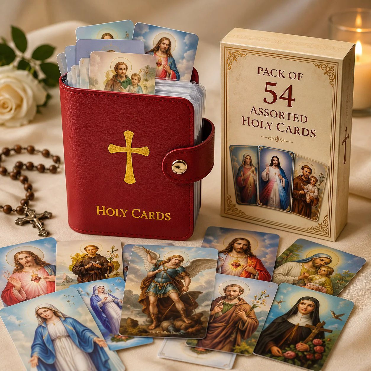 🙏 Holder + 54 Prayer Cards