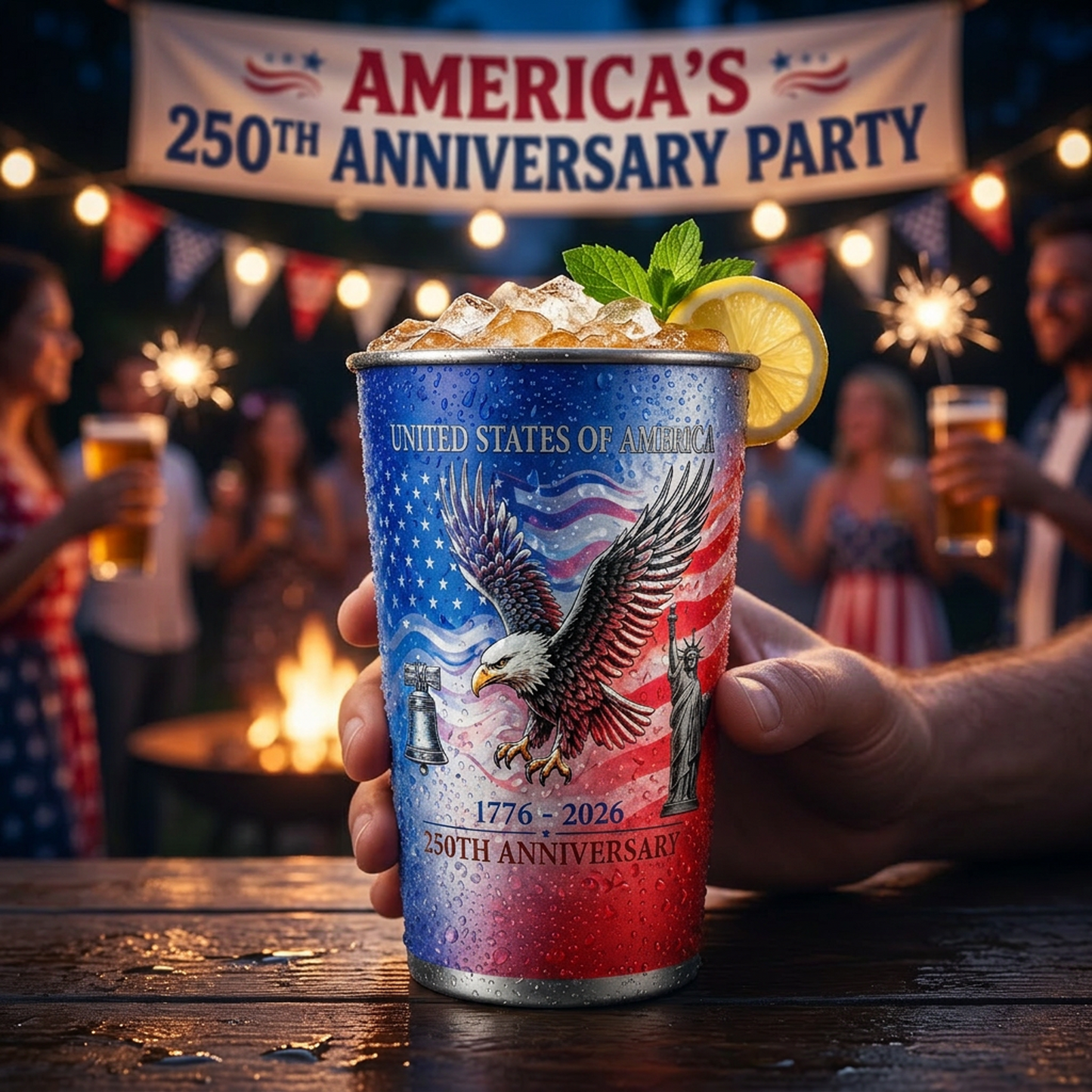 🦅Limited Edition USA 250th Anniversary Color-Changing Cup