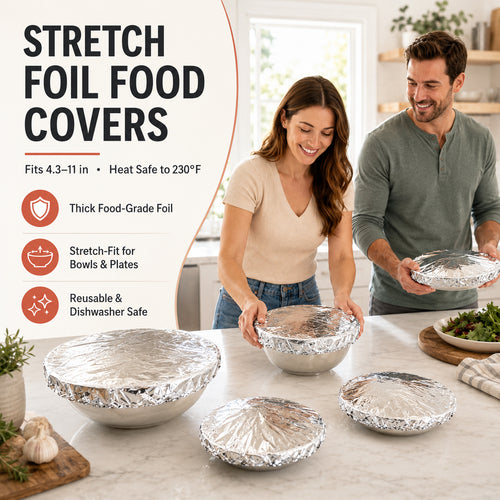 🔥Last Day 49% OFF🔥Universal Stretchable Aluminum Food Covers🍽️
