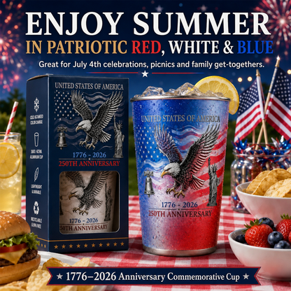🦅Limited Edition USA 250th Anniversary Color-Changing Cup