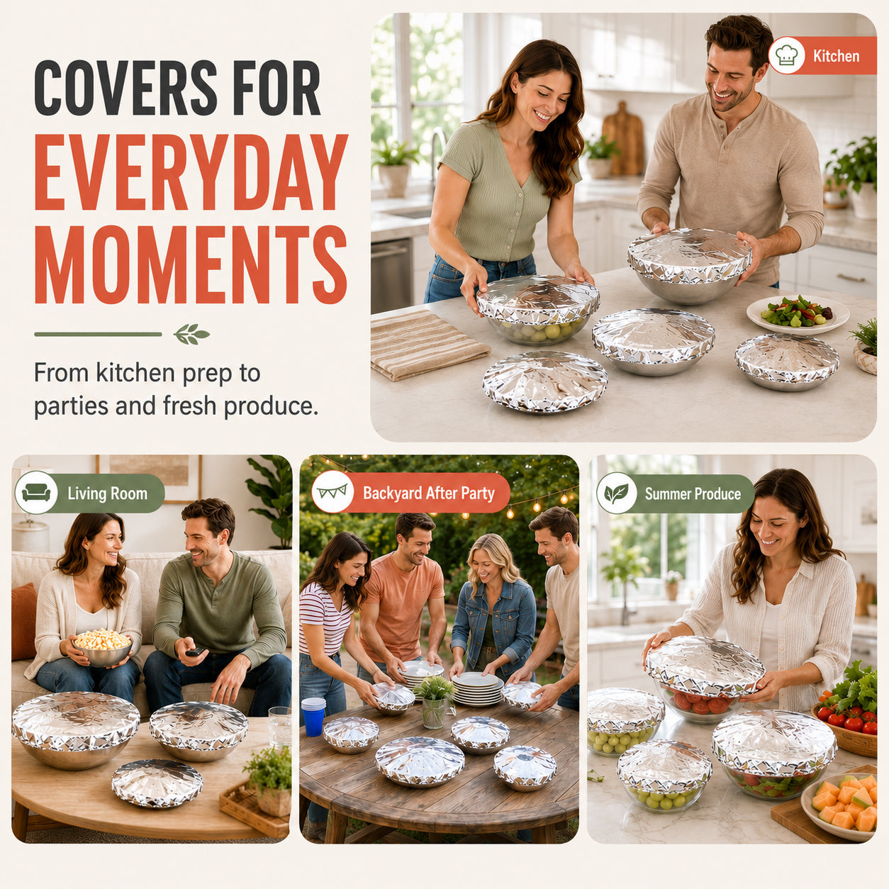 🔥Last Day 49% OFF🔥Universal Stretchable Aluminum Food Covers🍽️