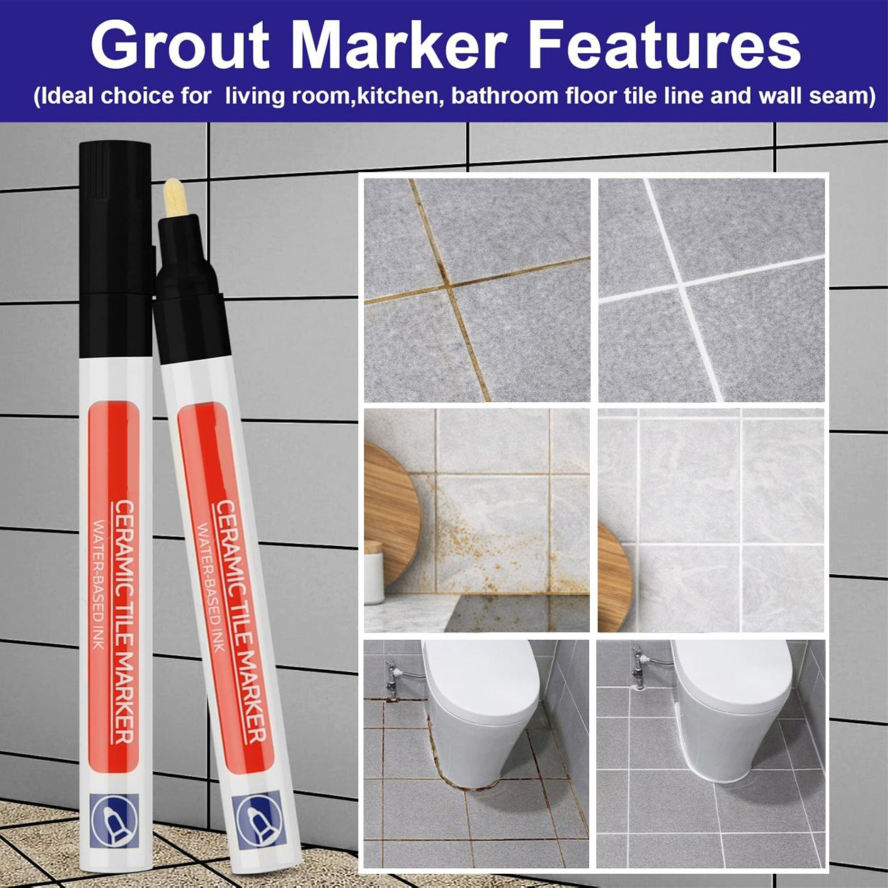 🖌️ Anti-Mould & Waterproof Joint Pen for Ceramic Tiles!