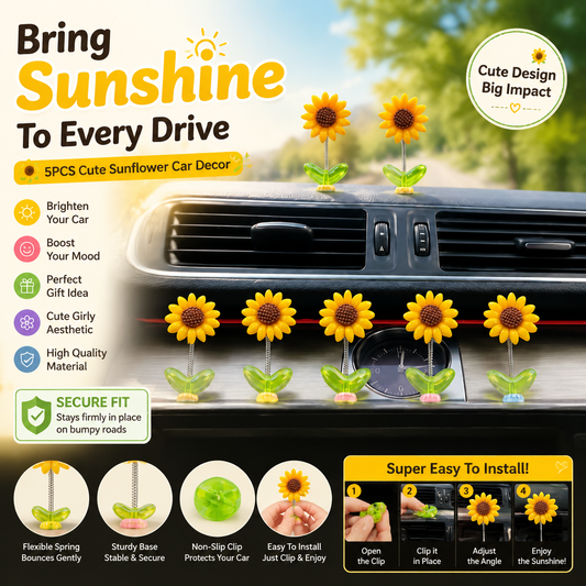 Bring Sunshine To Every Drive 🌻-Sunflower Decorations