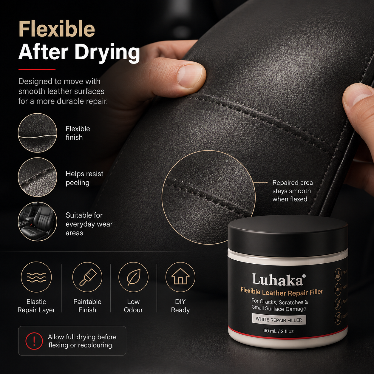 Luhaka® Leather Scratch & Damage Repair Filler