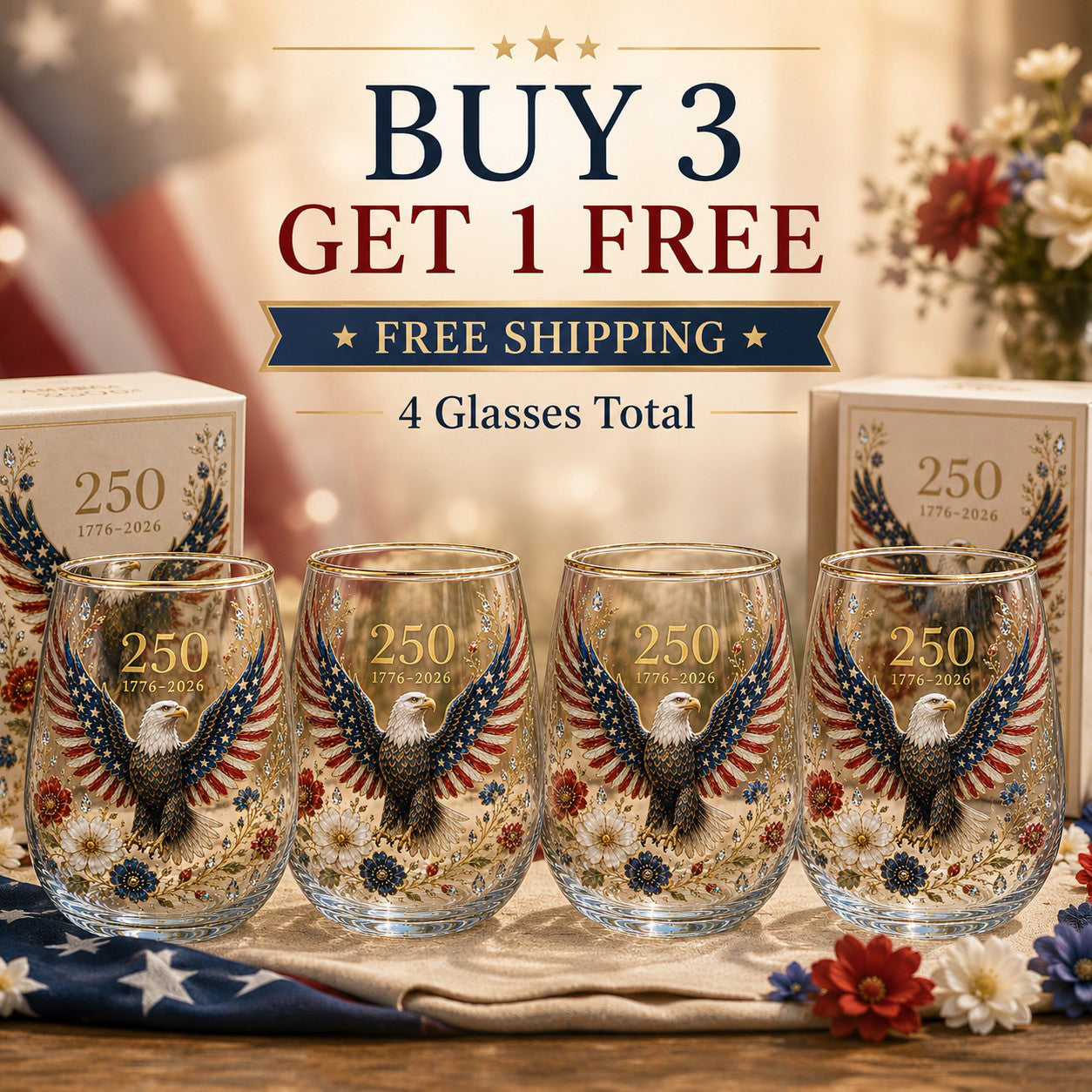 🔥Buy 3 GET 1 FREE - 4 Glasses