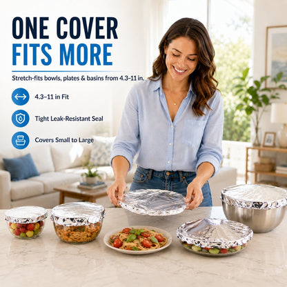 Universal Stretchable Aluminum Food Covers🍽️