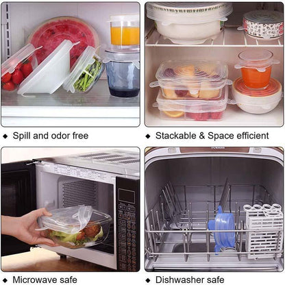 🎁🔥Last day sale 50% OFF🔥  Adpartner Silicone Lids for Food Storage (6-Pack)